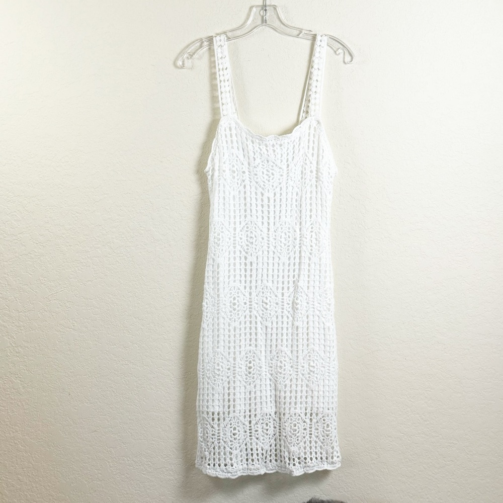 La Blanca White Crochet Swim Coverup - Picture 7 of 13